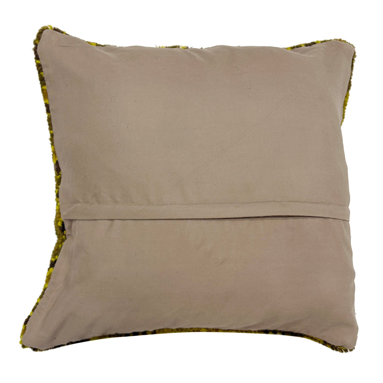 Hand Knotted Overdyed Carpet Cushion 1' 6" x 1' 5" ft / 45 x 43 cm - No. 38457