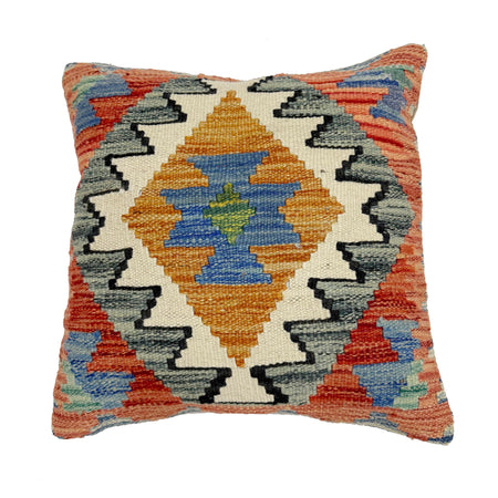 Handmade Kilim Cushion Covers 1' 5" x 1' 5" ft / 44 x 44 cm - No. 38459