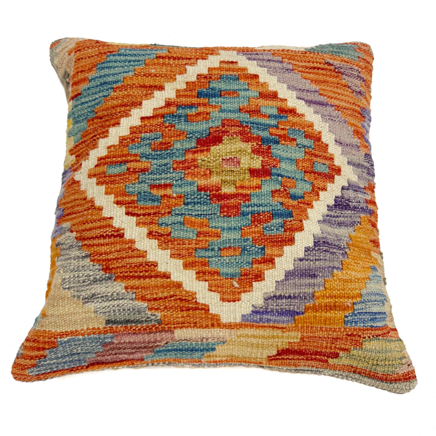 Turkish Style Kelim Cushion 1' 6" x 1' 6" ft / 45 x 45 cm - No. 38461
