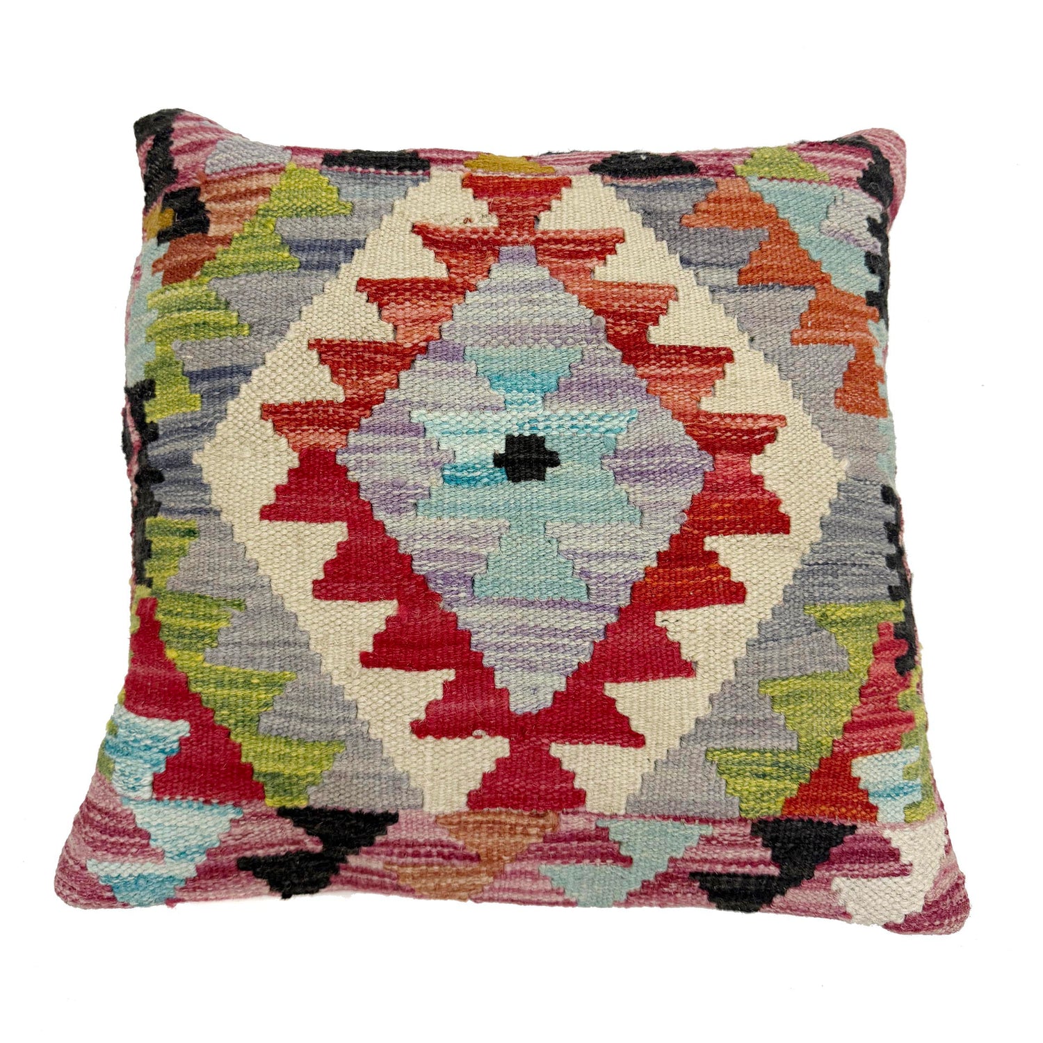 Turkish Style Kelim Cushion 1' 5" x 1' 6" ft / 43 x 45 cm - No. 38470
