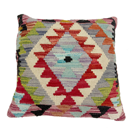 Turkish Style Kelim Cushion 1' 5" x 1' 6" ft / 43 x 45 cm - No. 38470