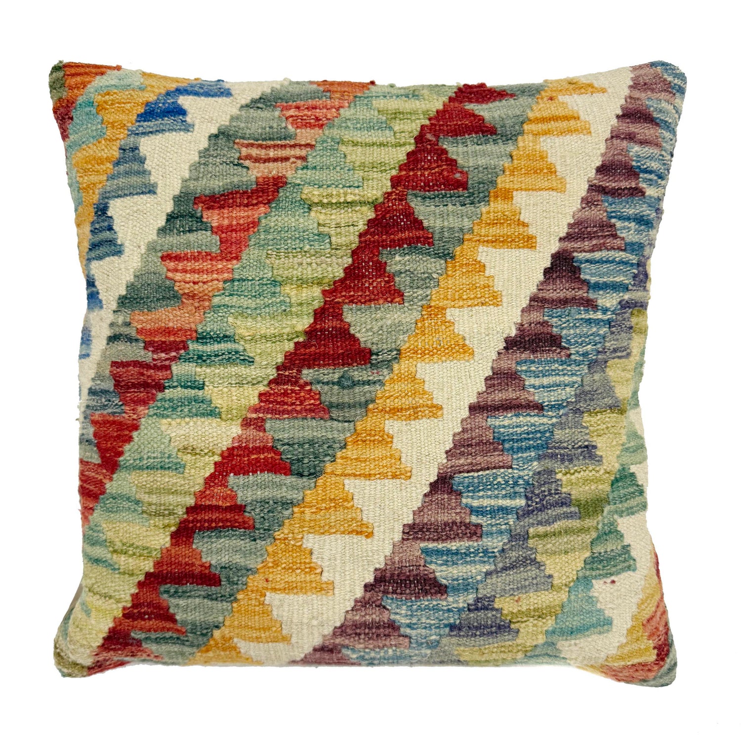Turkish Design Kilim Cushion 1' 5" x 1' 6" ft / 44 x 45 cm - No. 38475