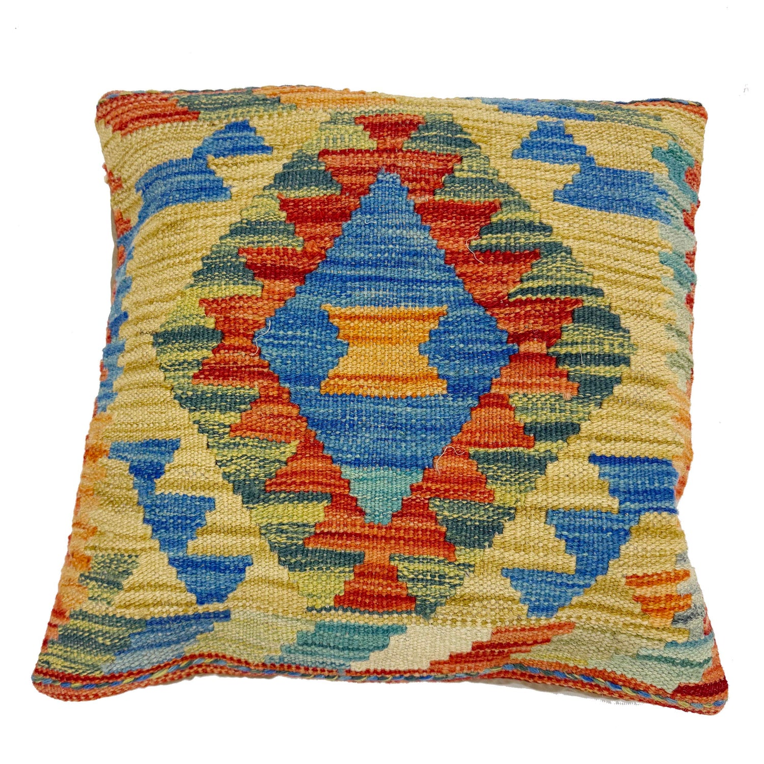 Turkish Design Kilim Cushion 1' 6" x 1' 5" ft / 45 x 44 cm - No. 38484