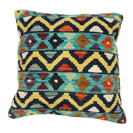 Handmade Kilim Cushion Covers 1' 6" x 1' 5" ft / 45 x 44 cm - No. 38487