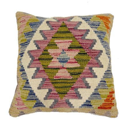 Kilim Cushion Cover 1' 6" x 1' 5" ft / 45 x 44 cm - No. 38493