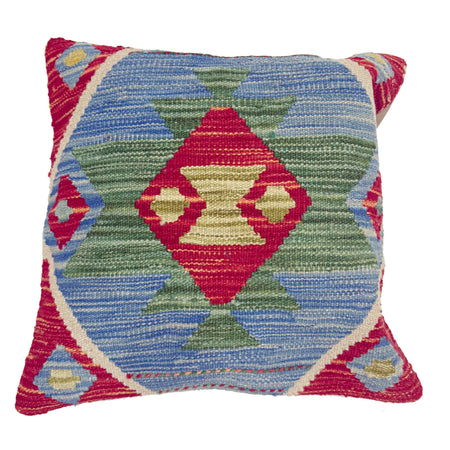 Turkish Design Kilim Cushion 1' 6" x 1' 6" ft / 45 x 45 cm - No. 38494