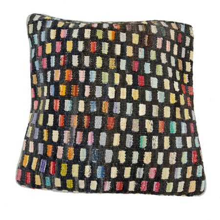 Vegetable Kilim Cushion Cover 1' 5" x 1' 5" ft / 43 x 42 cm - No. 38495