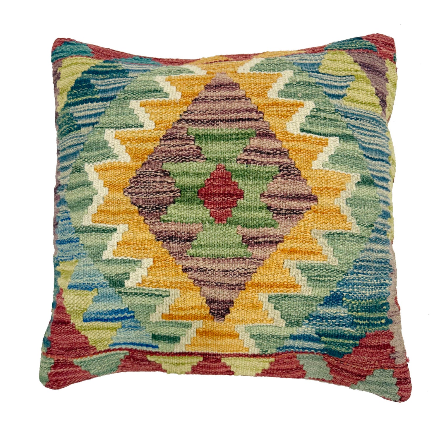 Hand Knotted Kilim Cushion 1' 5" x 1' 6" ft / 44 x 45 cm - No. 38497