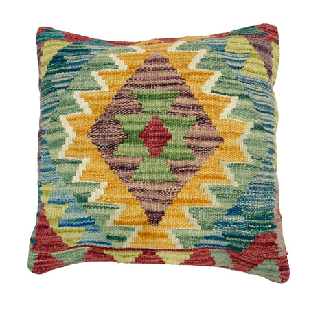 Hand Knotted Kilim Cushion 1' 5" x 1' 6" ft / 44 x 45 cm - No. 38497