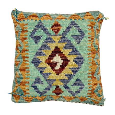 Turkish Style Kelim Cushion 1' 5" x 1' 6" ft / 44 x 45 cm - No. 38498