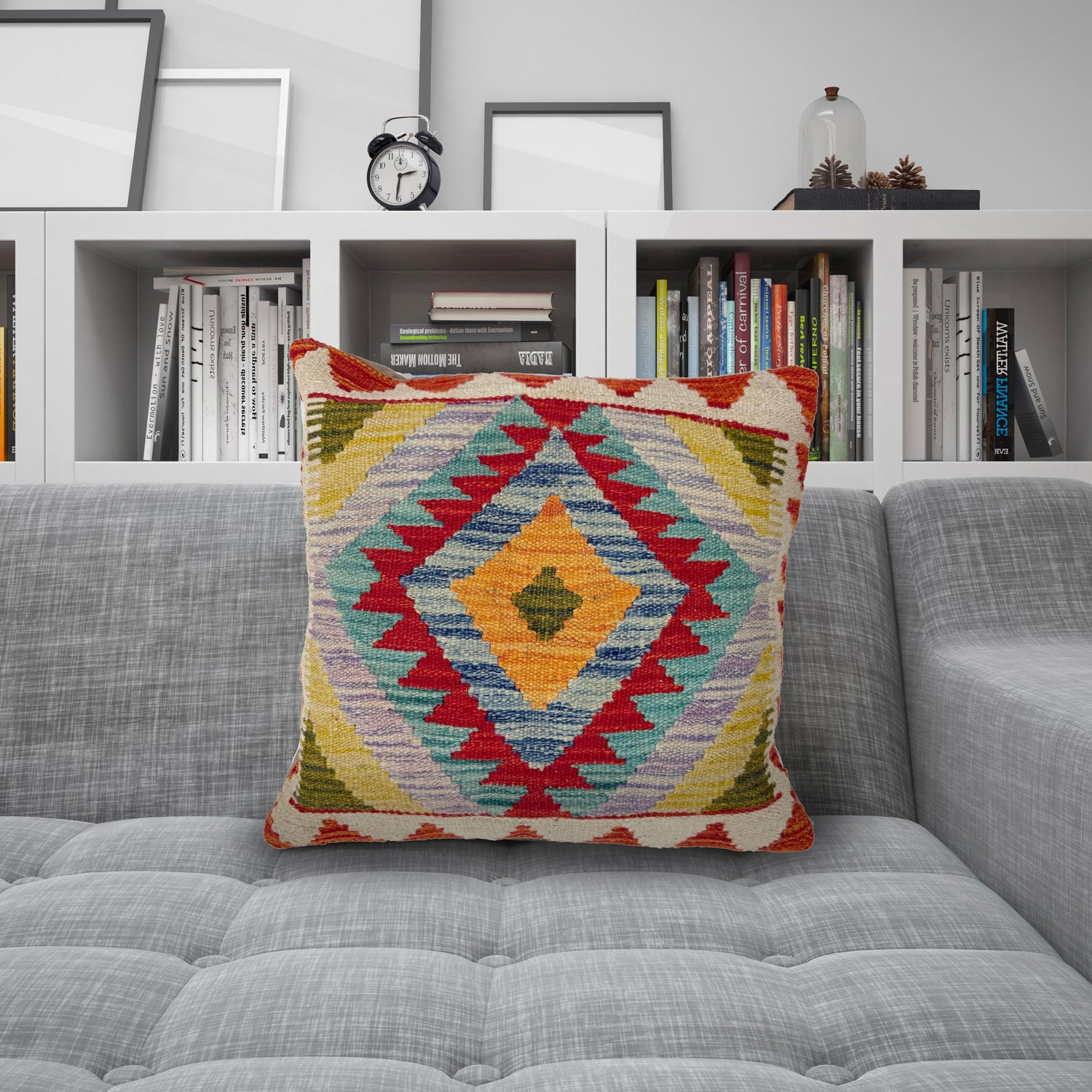 Kilim Cushion Covers for Your Home 1' 5" x 1' 6" ft / 44 x 45 cm - No. 38501