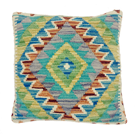 Kilim Cushion Cover 1' 6" x 1' 5" ft / 45 x 44 cm - No. 38502