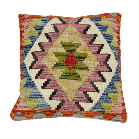 Handmade Kilim Cushion Covers 1' 6" x 1' 5" ft / 45 x 44 cm - No. 38505