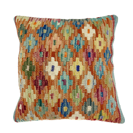 Hand Knotted Kilim Cushion 1' 6" x 1' 5" ft / 45 x 43 cm - No. 38506