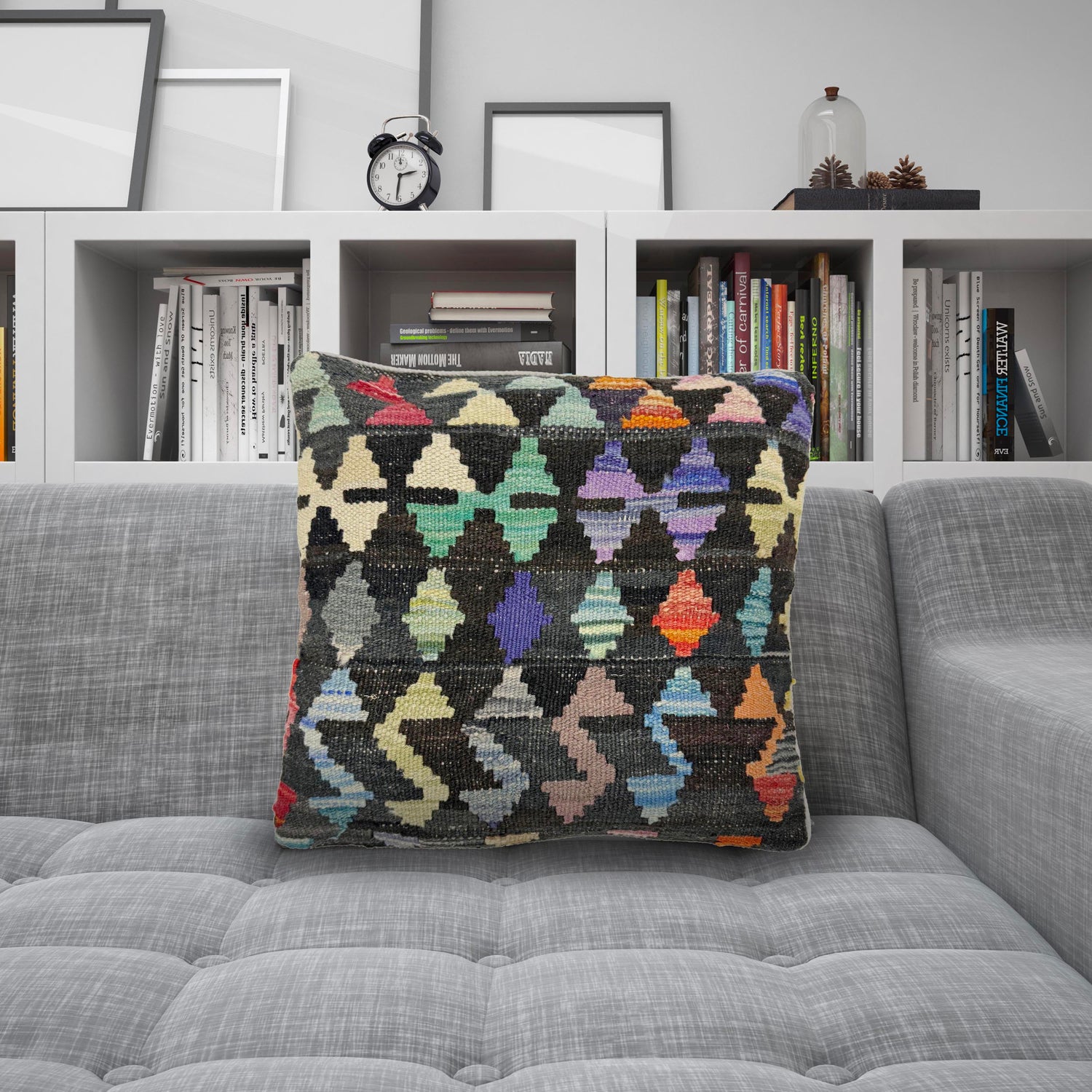 Kilim Cushion Covers for Your Home 1' 5" x 1' 5" ft / 42 x 42 cm - No. 38510