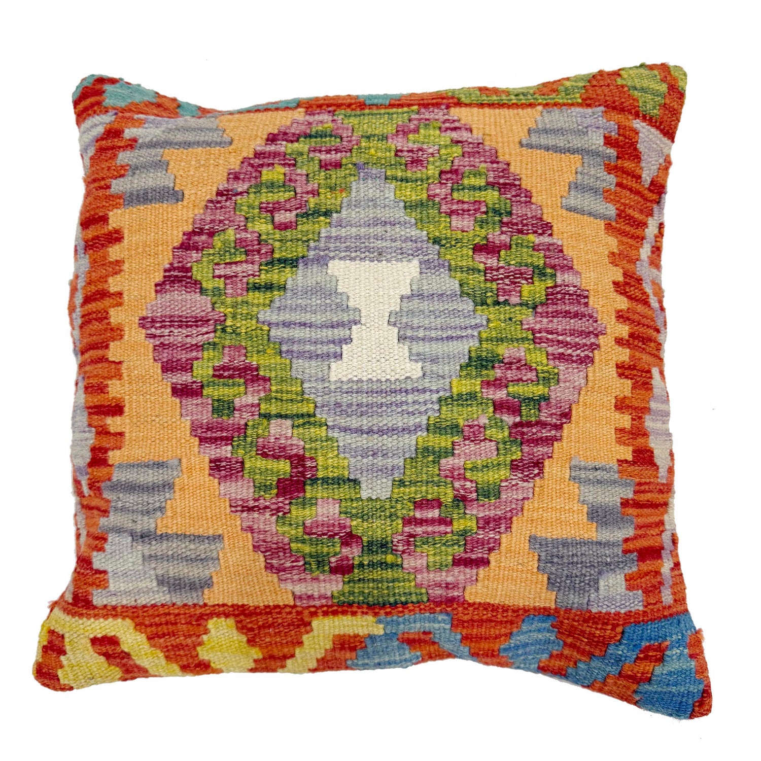 Turkish Style Kelim Cushion 1' 6" x 1' 5" ft / 45 x 44 cm - No. 38516
