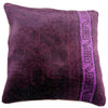 Handmade Overdyed Carpet Cushion Cover 1' 5" x 1' 5" ft / 43 x 43 cm - No. 38522