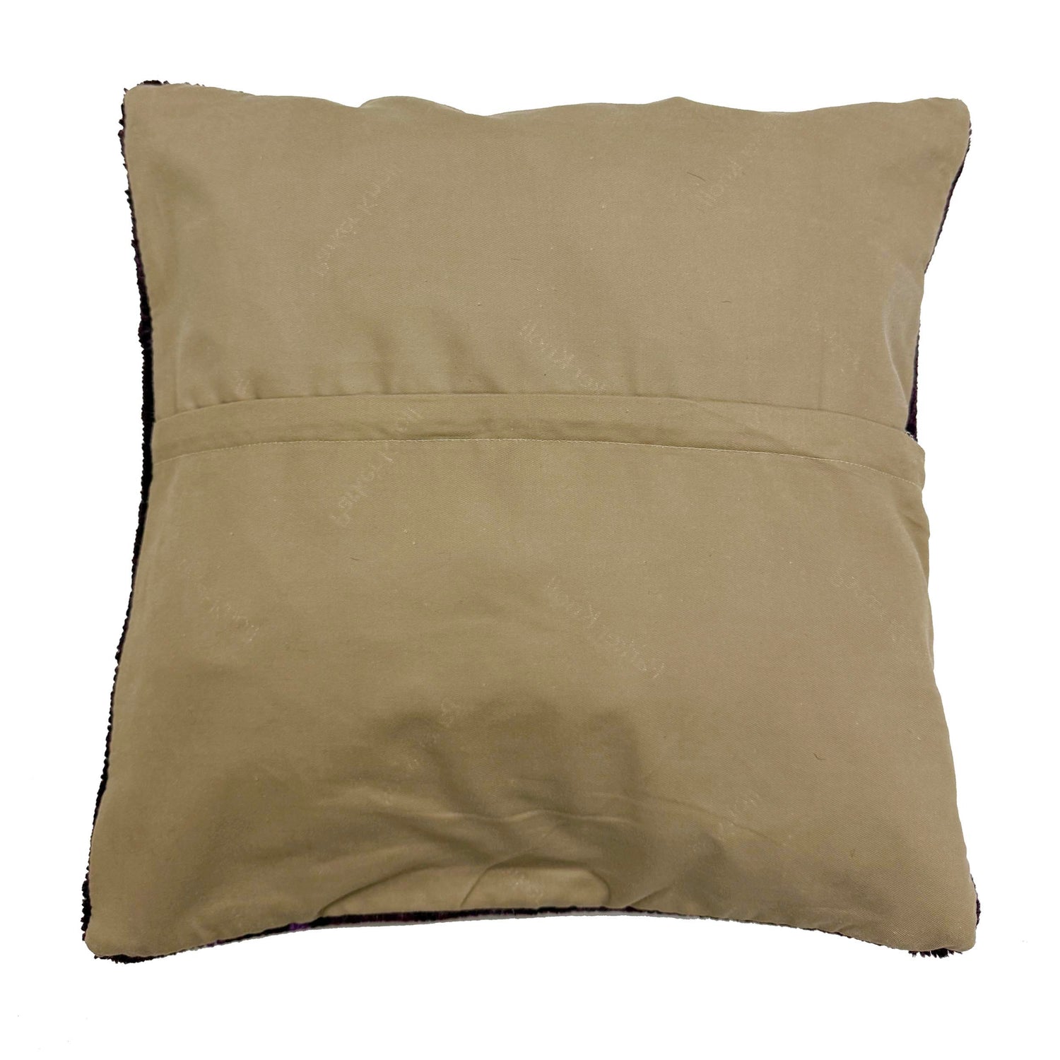 Handmade Overdyed Carpet Cushion Cover 1' 5" x 1' 5" ft / 43 x 43 cm - No. 38522