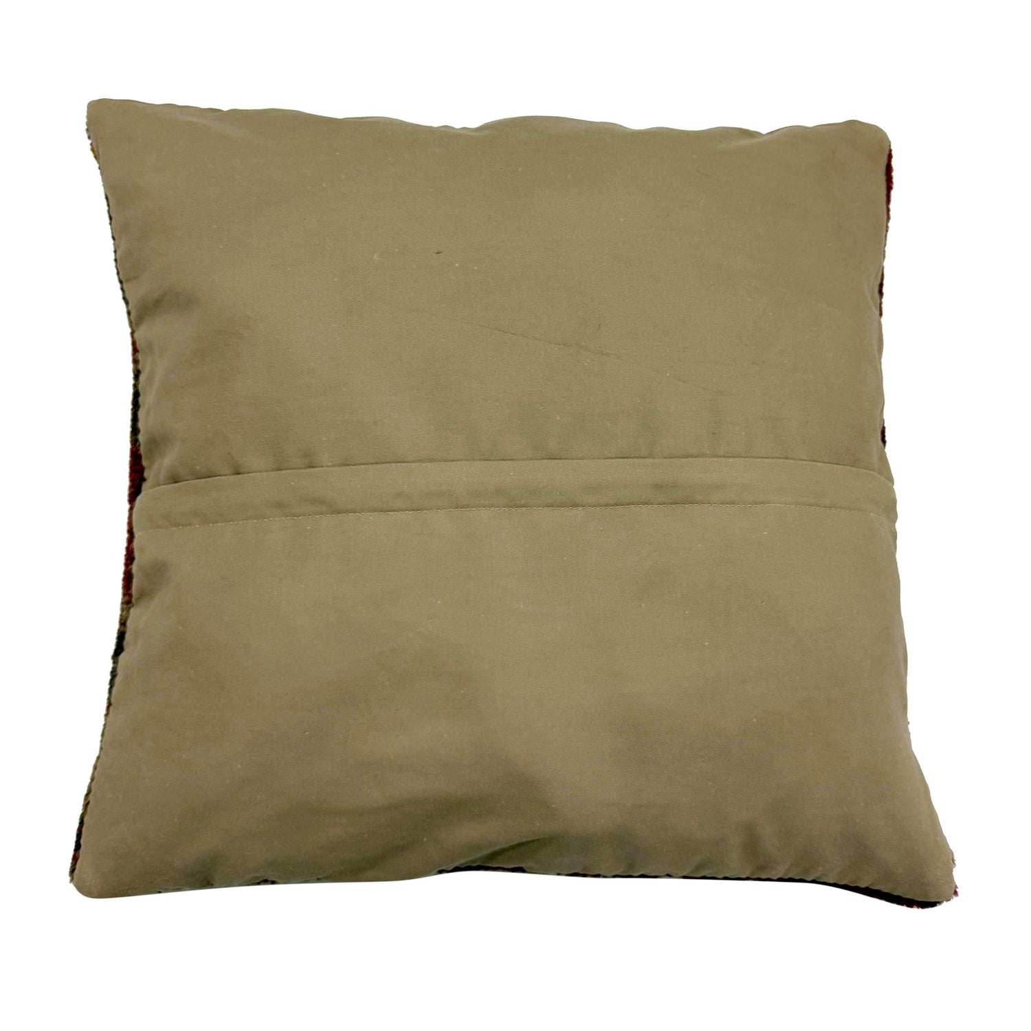Handmade Overdyed Carpet Cushion Cover 1' 5" x 1' 5" ft / 42 x 42 cm - No. 38523