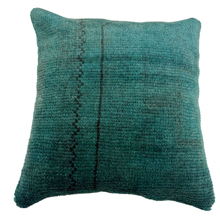Handmade Overdyed Carpet Cushion Cover 1' 5" x 1' 4" ft / 43 x 40 cm - No. 38524
