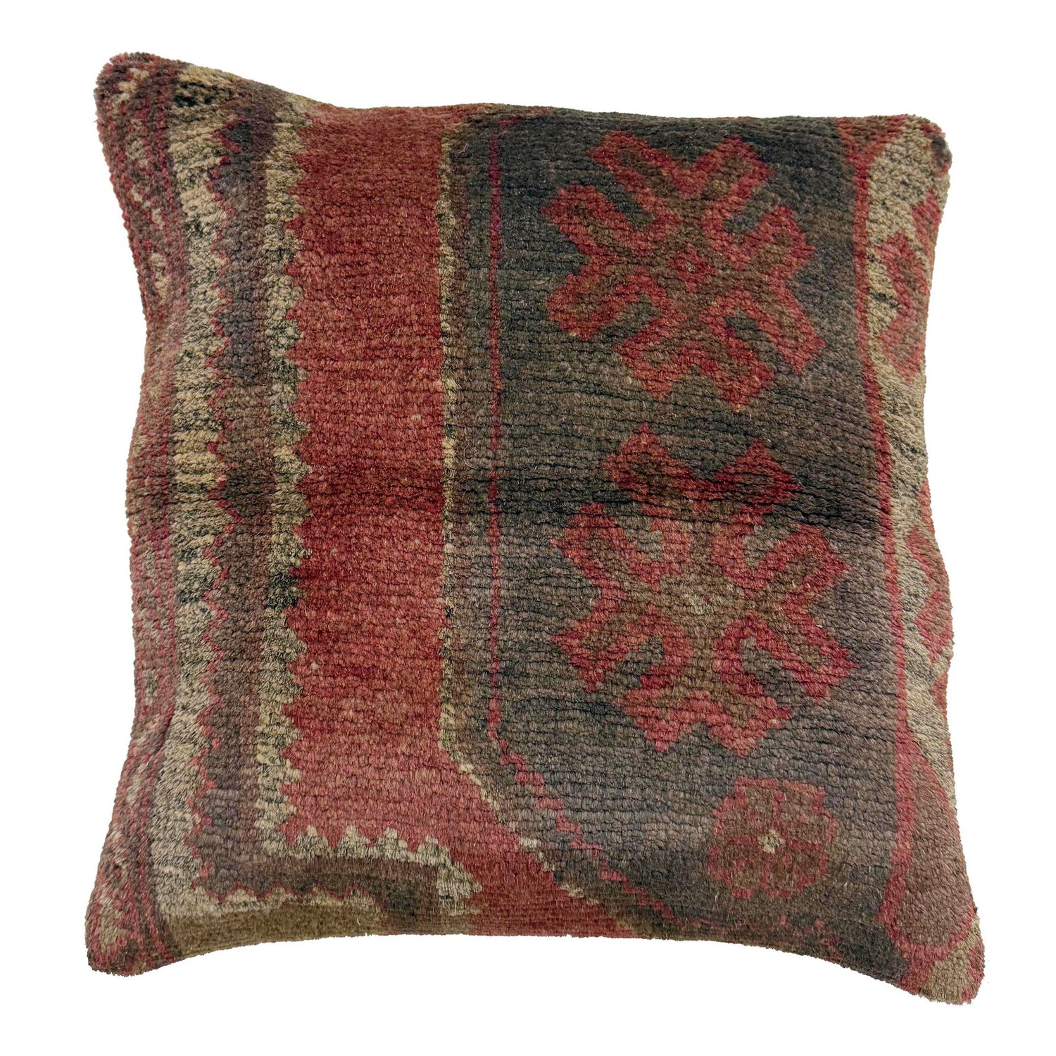 Overdyed Balochi Cushion Cover 1' 5" x 1' 5" ft / 43 x 42 cm - No. 38525