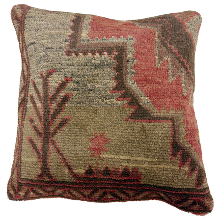 Overdyed Balochi Cushion Cover 1' 5" x 1' 5" ft / 42 x 42 cm - No. 38533