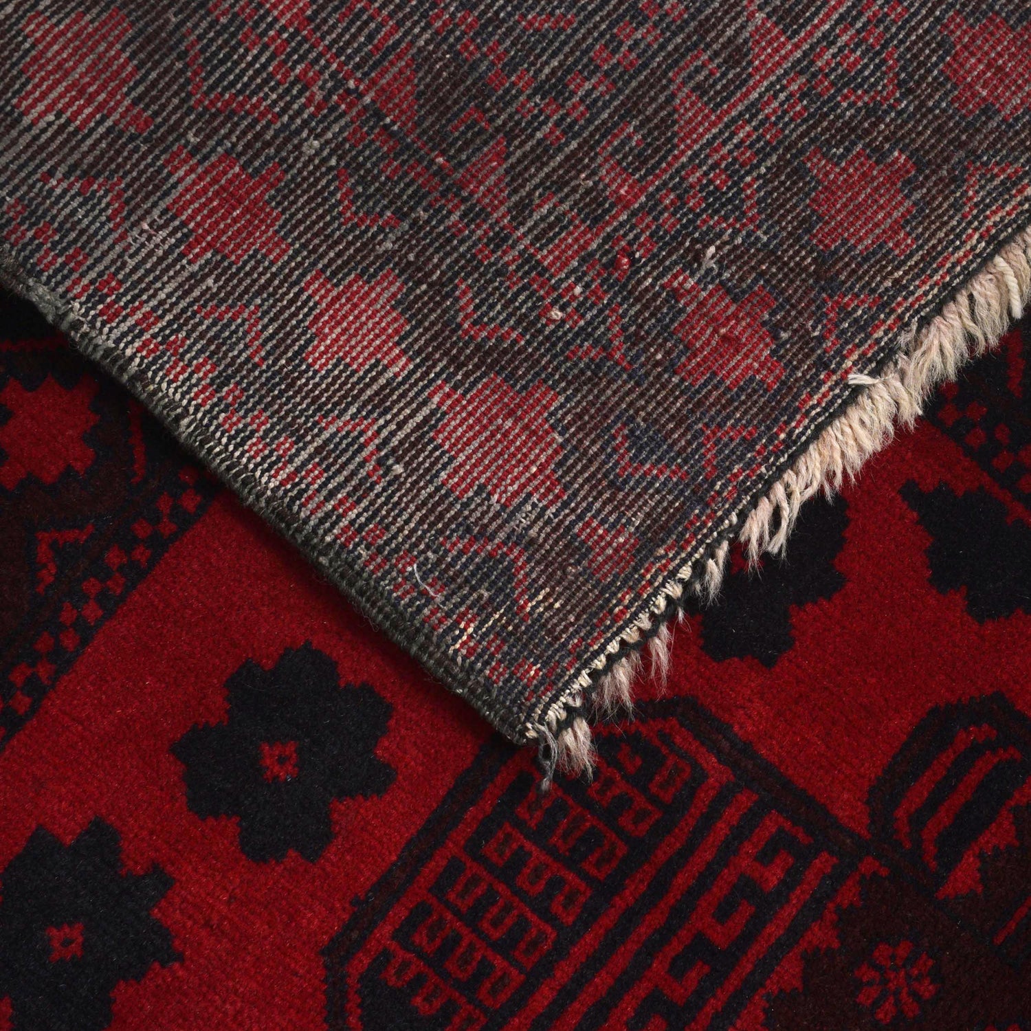 Deep Red Color Baluchi Carpet 6' 10" x 9' 4" ft / 209 x 285 cm - No. 3939
