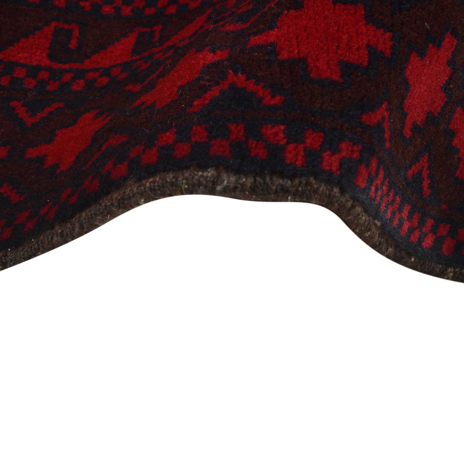 Deep Red Color Baluchi Carpet 6' 10" x 9' 4" ft / 209 x 285 cm - No. 3939