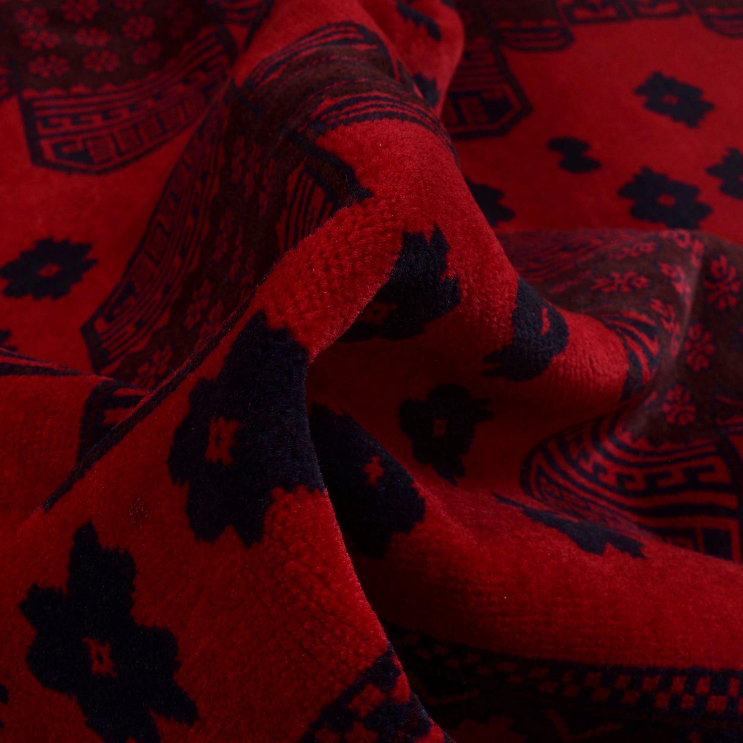 Deep Red Color Baluchi Carpet 6' 10" x 9' 4" ft / 209 x 285 cm - No. 3939