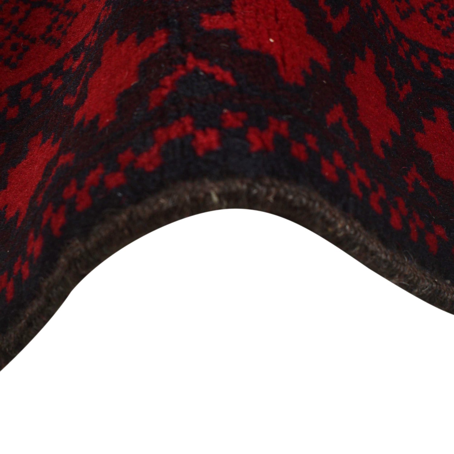 Deep Red Color Baluchi Carpet 6' 8" x 9' 7" ft / 202 x 292 cm - No. 3940