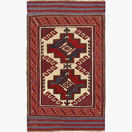 Handmade Vintage Kilim 2' 9" x 4' 7" ft / 84 x 139 cm - No. 3964