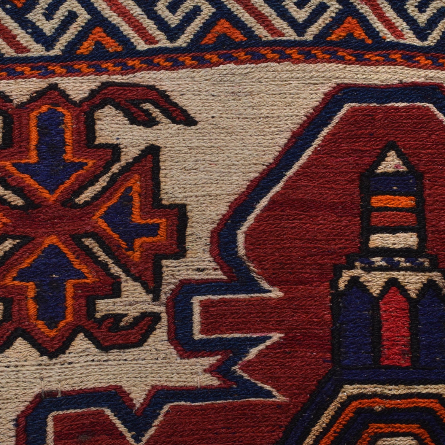 Handmade Vintage Kilim 2' 12" x 4' 8" ft / 91 x 141 cm - No. 3967