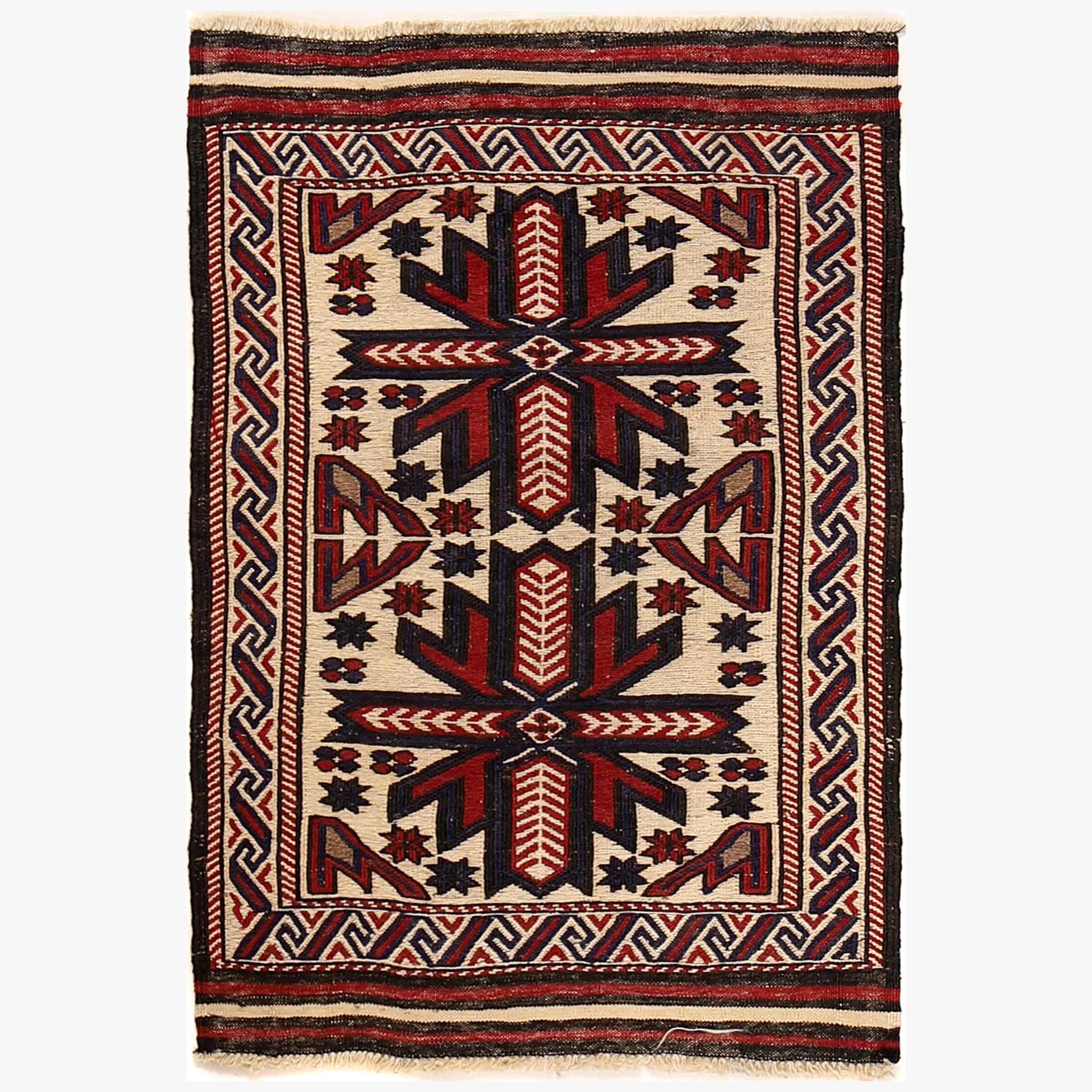 Handmade Vintage Kilim 2' 8" x 3' 11" ft / 81 x 120 cm - No. 3981