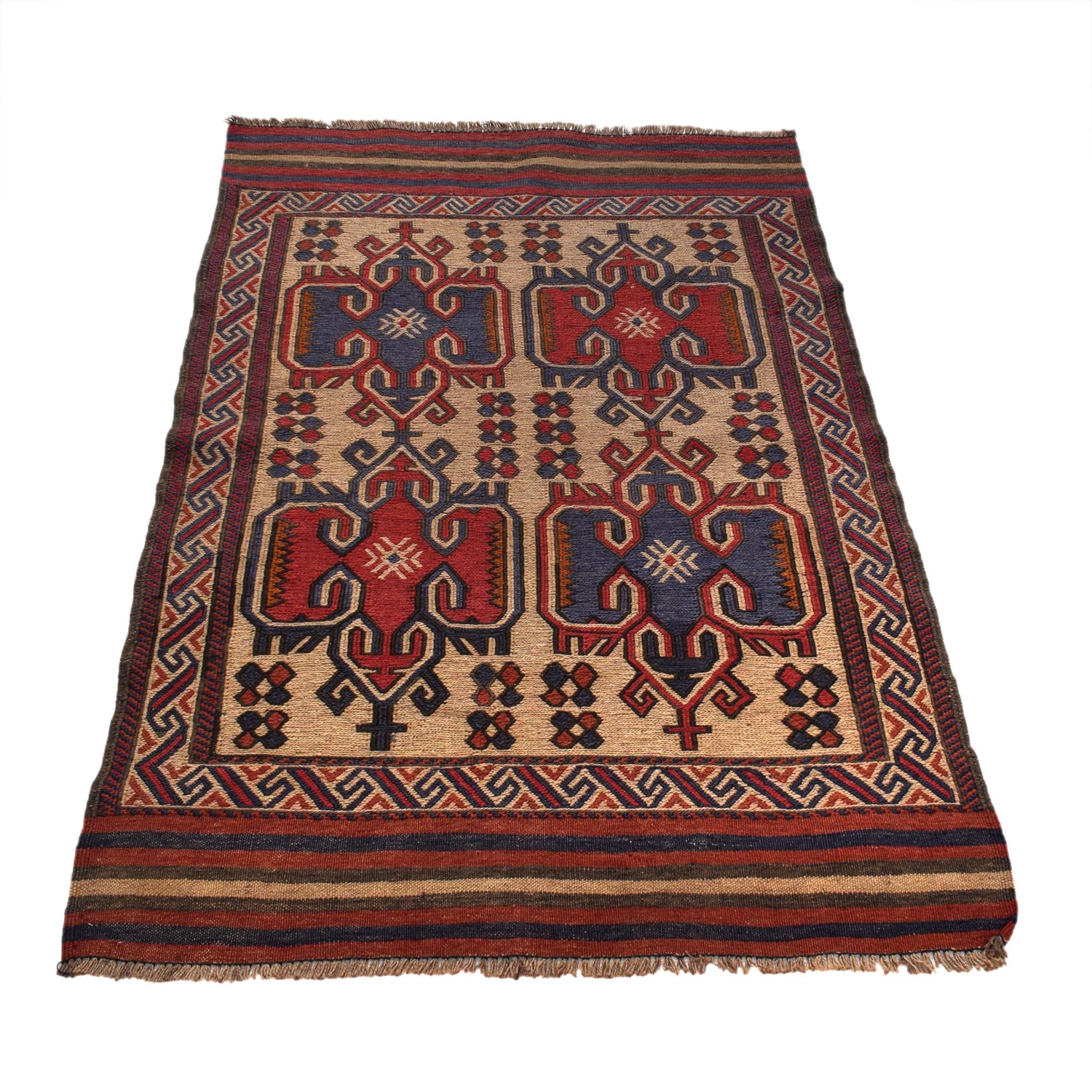 Handmade Vintage Kilim 2' 9" x 4' 4" ft / 84 x 132 cm - No. 3983