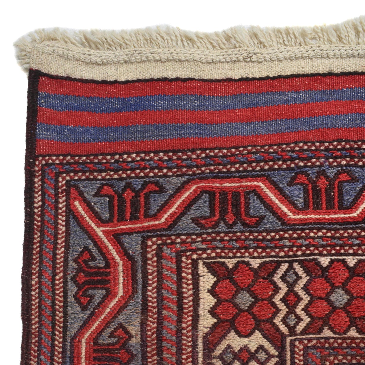 Handmade Flat Weave Kilim 6' 6" x 8' 11" ft / 198 x 272 cm - No. AL003