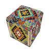 Kilim Ottoman Footstool - Square Handmade Design 1' 3" x 1' 3" ft / 37 x 38 cm - No. AL3