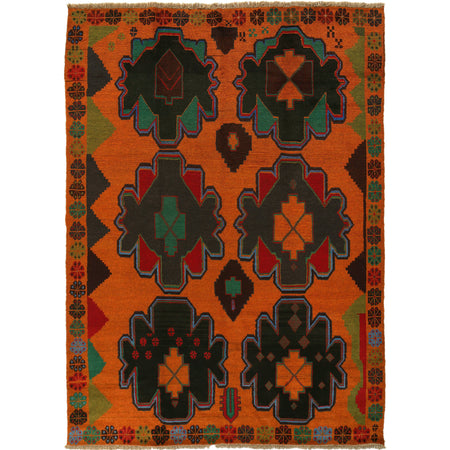 Hand Knotted Kohistani Area Rug 6' 3" x 8' 6" ft / 190 x 260 cm - No. 4399