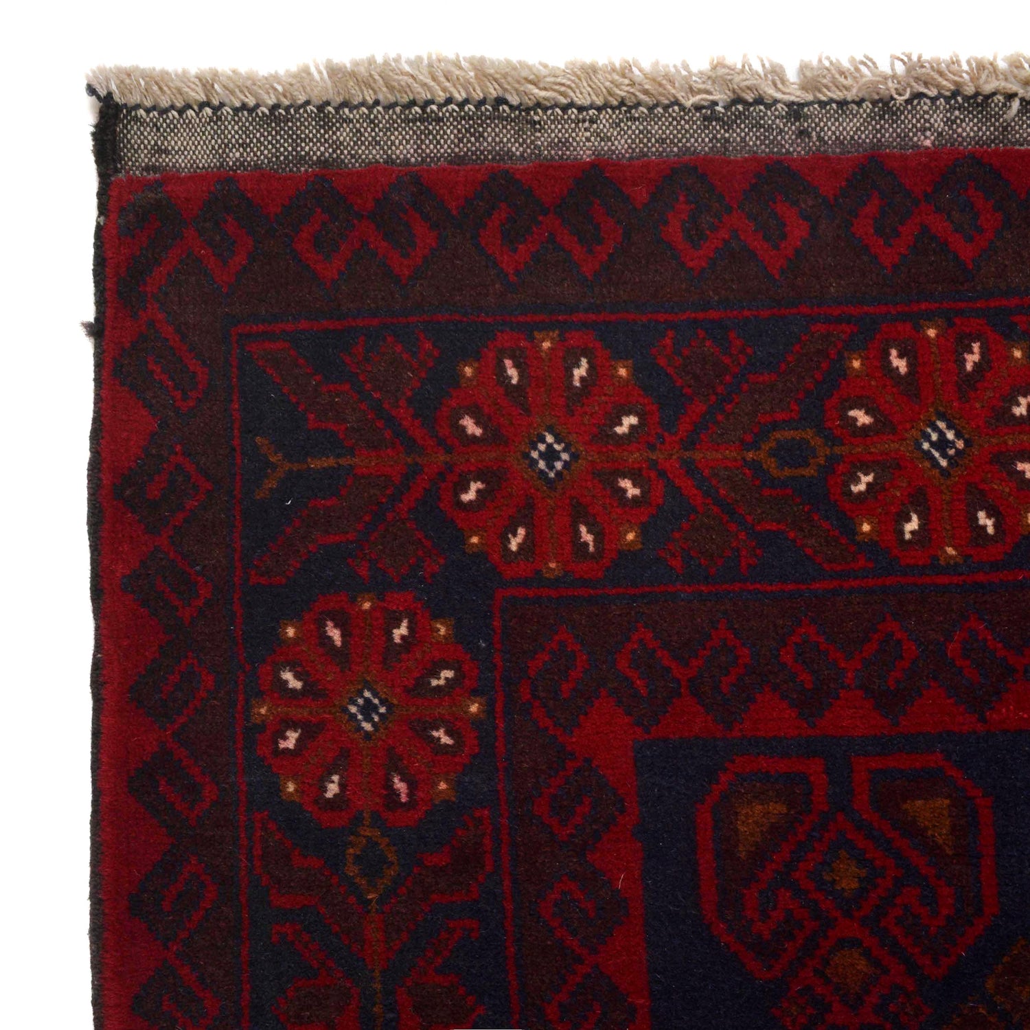 Deep Red Color Baluchi Carpet 7' 3" x 10' 0" ft / 220 x 306 cm - No. 4414