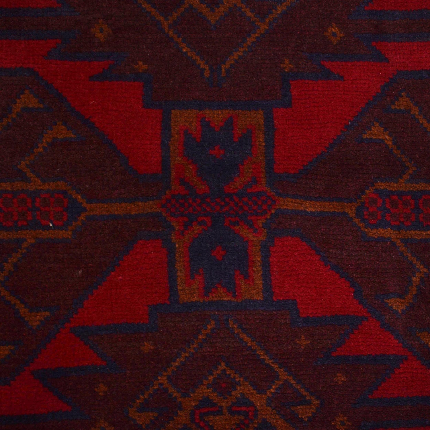 Deep Red Color Baluchi Carpet 7' 3" x 10' 0" ft / 220 x 306 cm - No. 4414