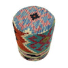 Handmade Kilim Ottoman Footstool 1' 2" x 1' 5" ft / 35 x 43 cm - No. AL4