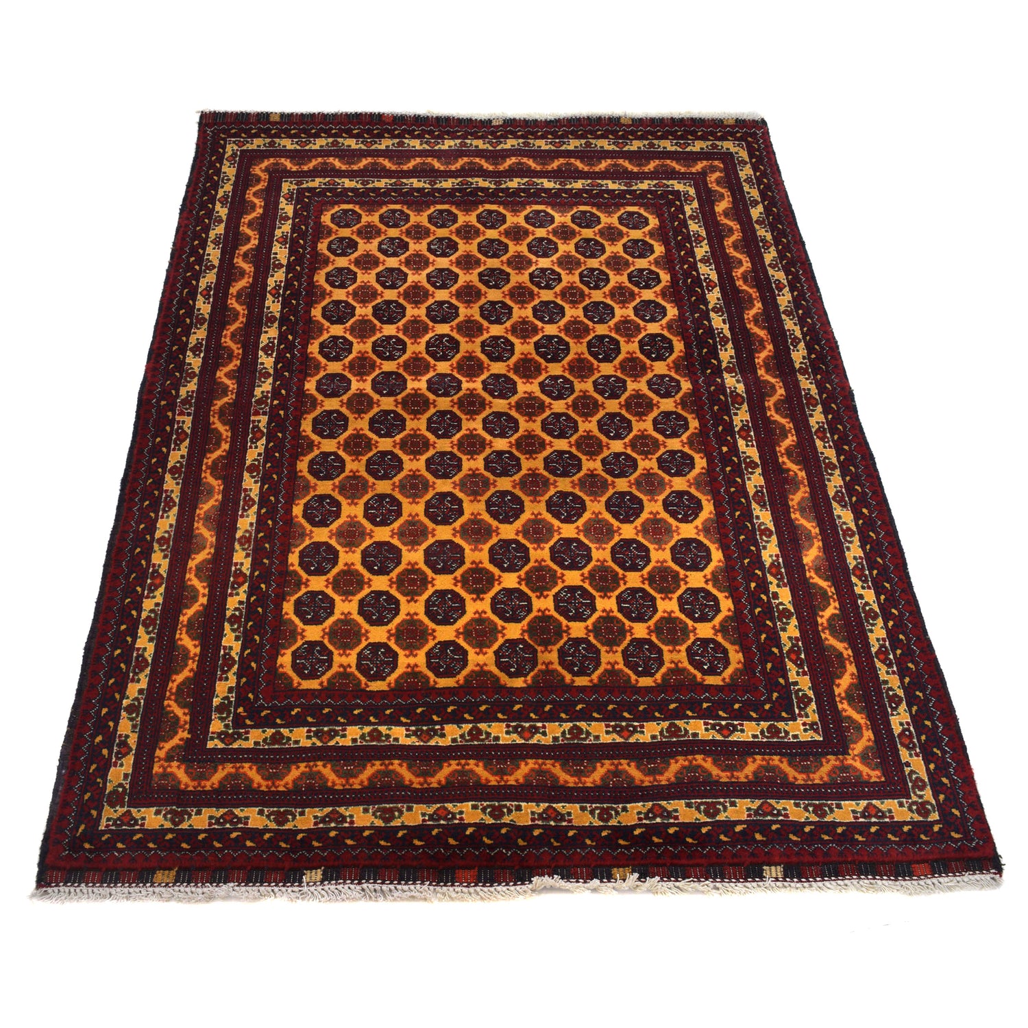 Oriental Handmade Khoja Roshnai Rug 3' 3" x 4' 11" ft / 100 x 149 cm - No. 5003
