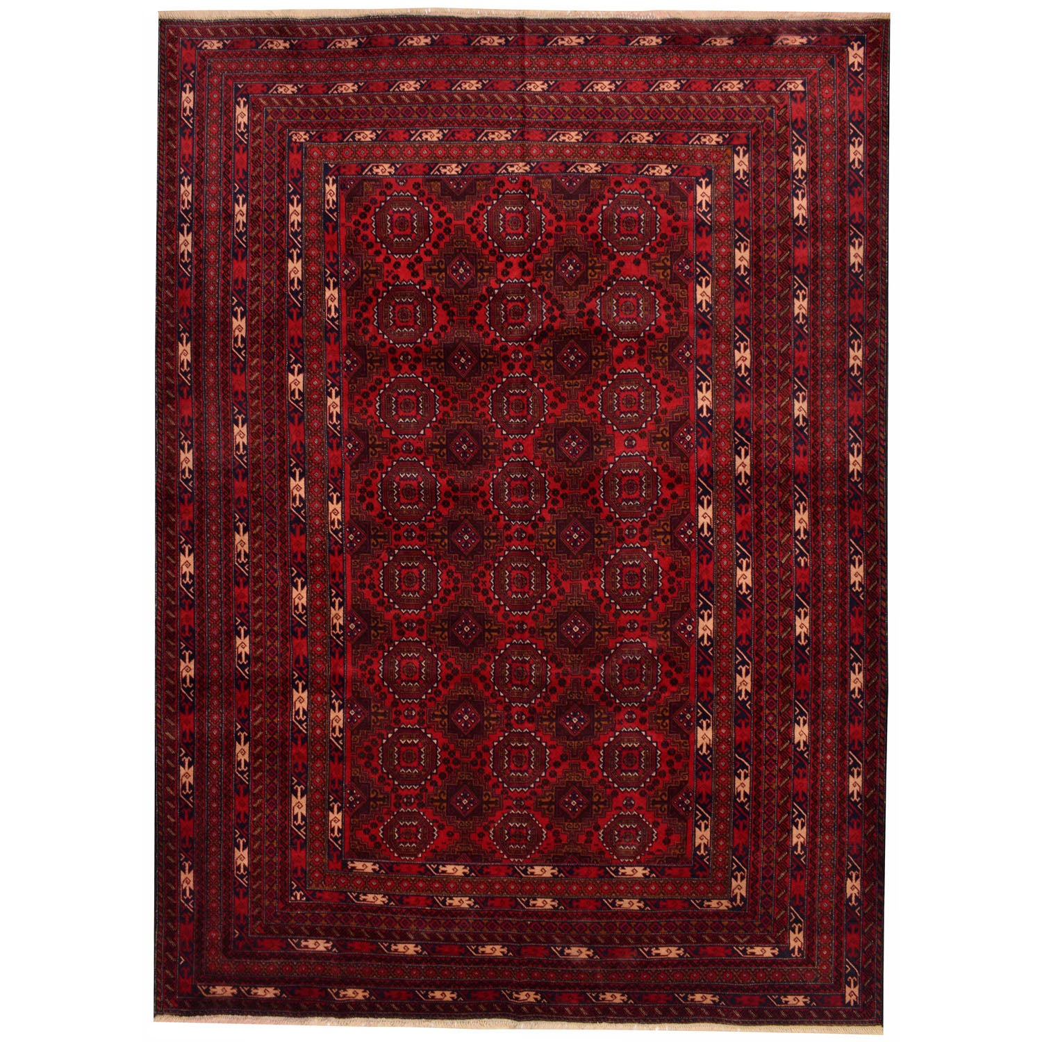 Oriental Bukhara Area Rug 6' 10" x 9' 5" ft / 207 x 287 cm - No. 5006
