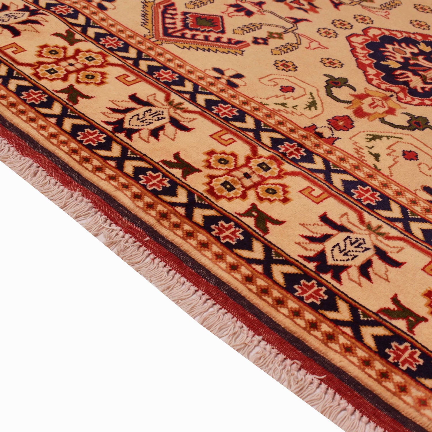 Handmade Oriental Area Rug 6' 7" x 10' 0" ft / 201 x 306 cm - No. 5014