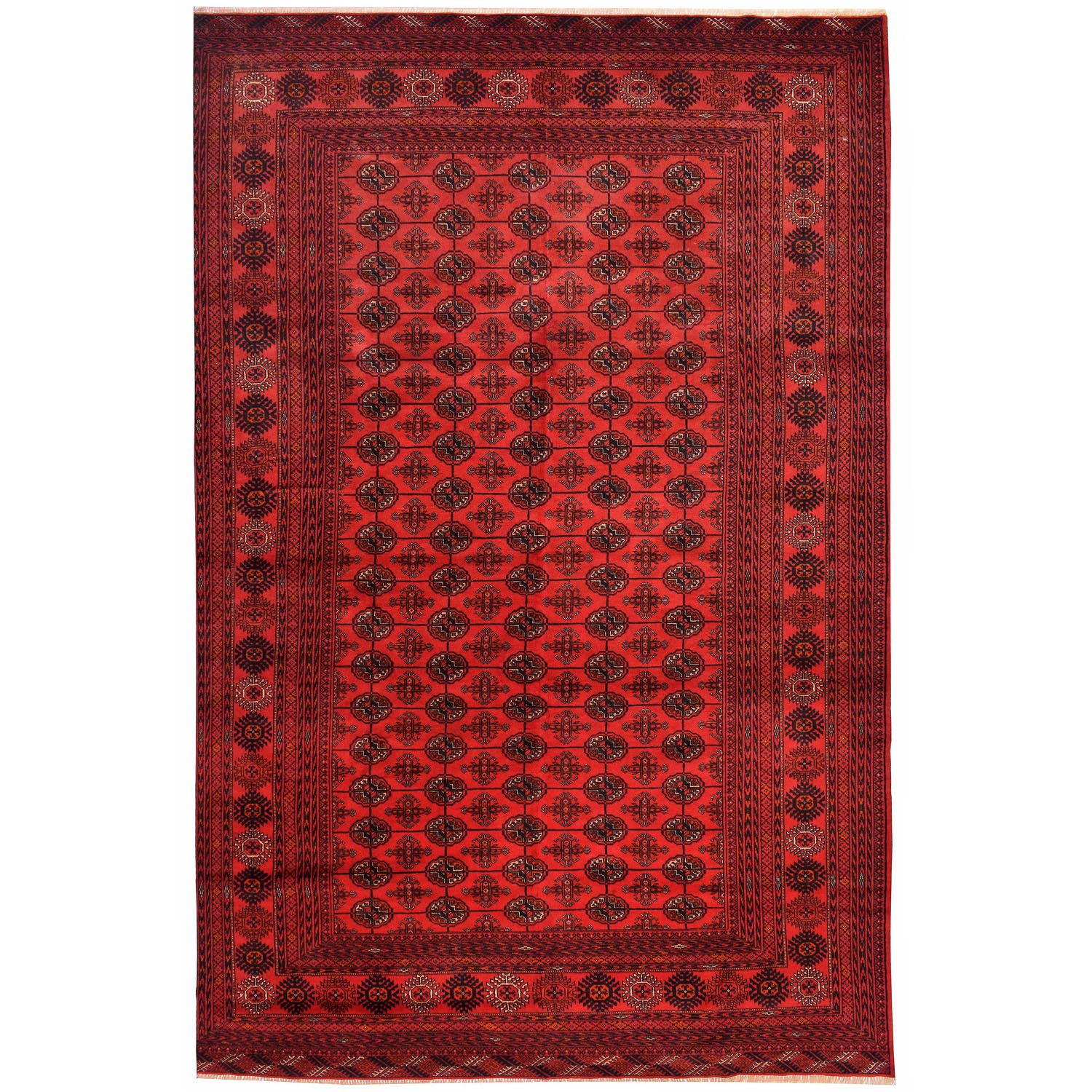 Oriental Bukhara Area Rug 6' 2" x 9' 4" ft / 189 x 285 cm - No. 5018