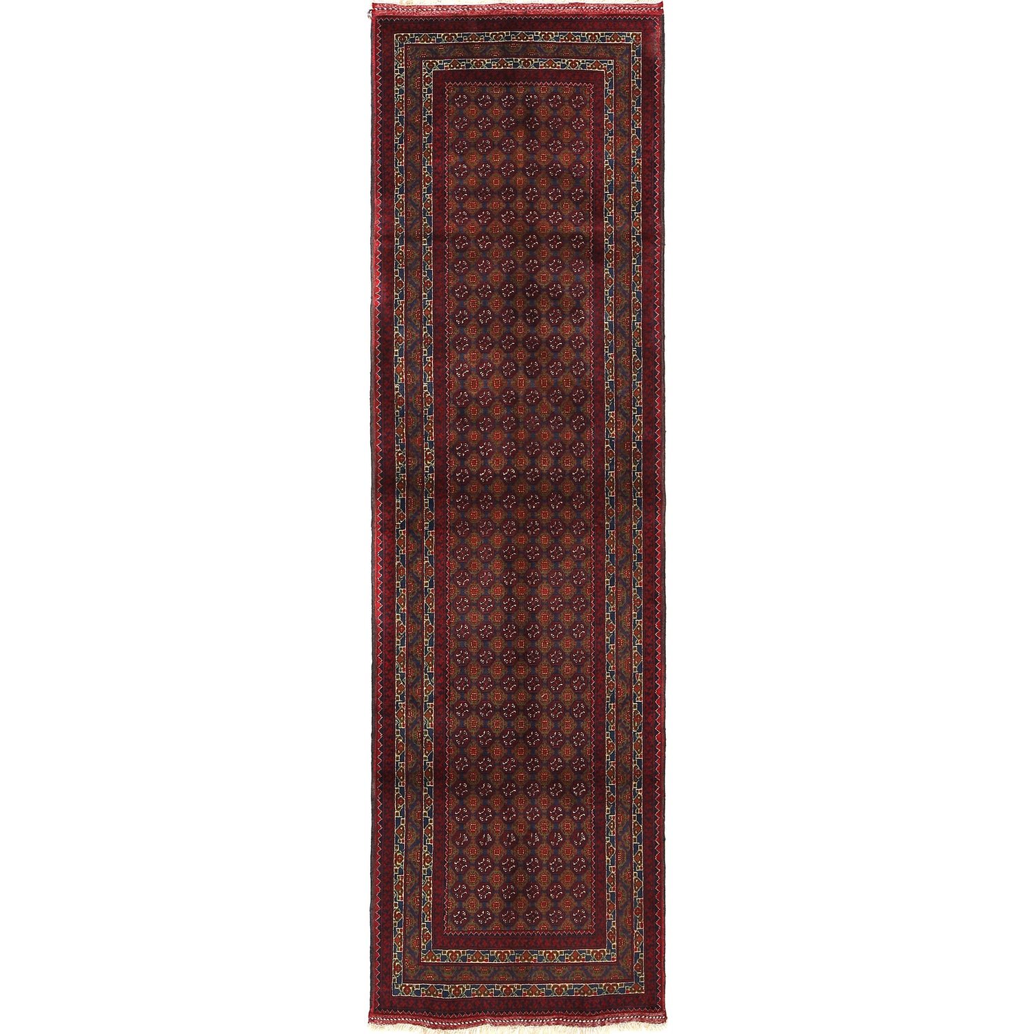 Handmade Khoja Roshnai Area Runner Rug 2' 8" x 9' 7" ft / 82 x 291 cm - No. 6008
