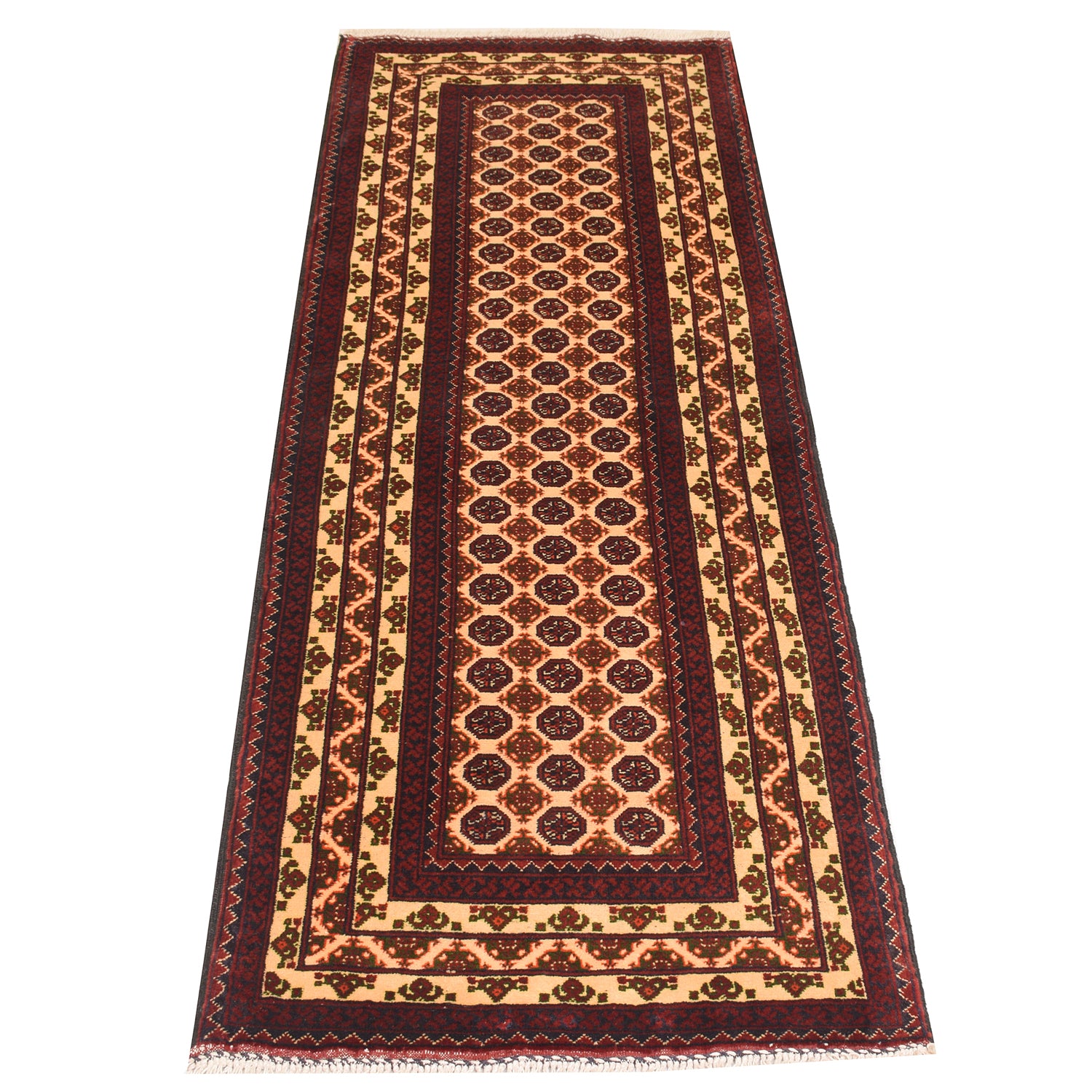 Oriental Handmade Khoja Roshnai Runner Rug 2' 2" x 6' 5" ft / 67 x 195 cm - No. 6198