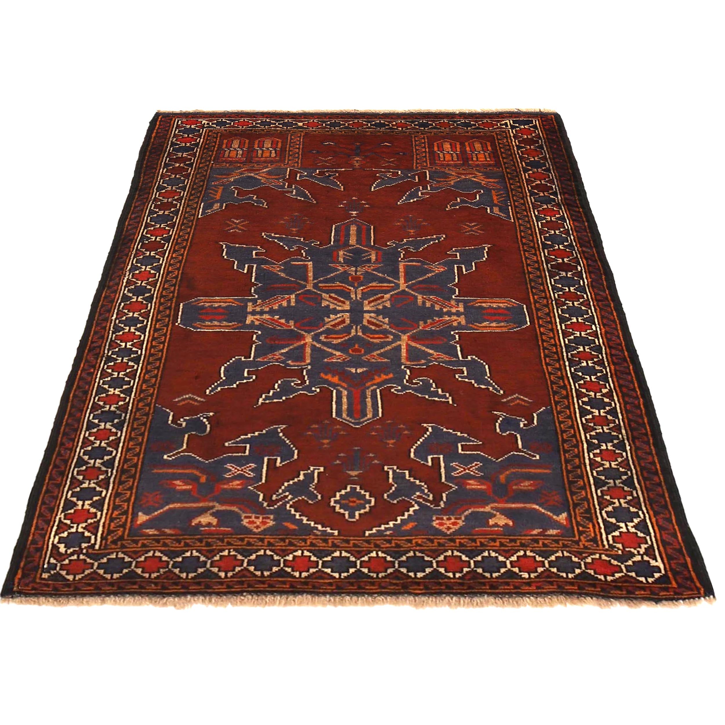 Muslim Prayer Rug 2' 8" x 3' 9" ft / 82 x 115 cm - No. 6291