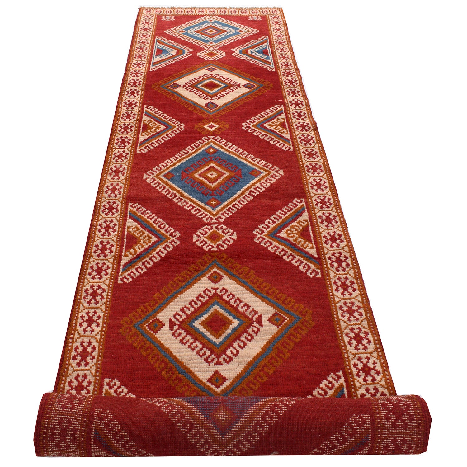 Hand-Knotted Afghan Baluchi Runner 2' 6" x 12' 7" ft / 77 x 384 cm - No. 6750