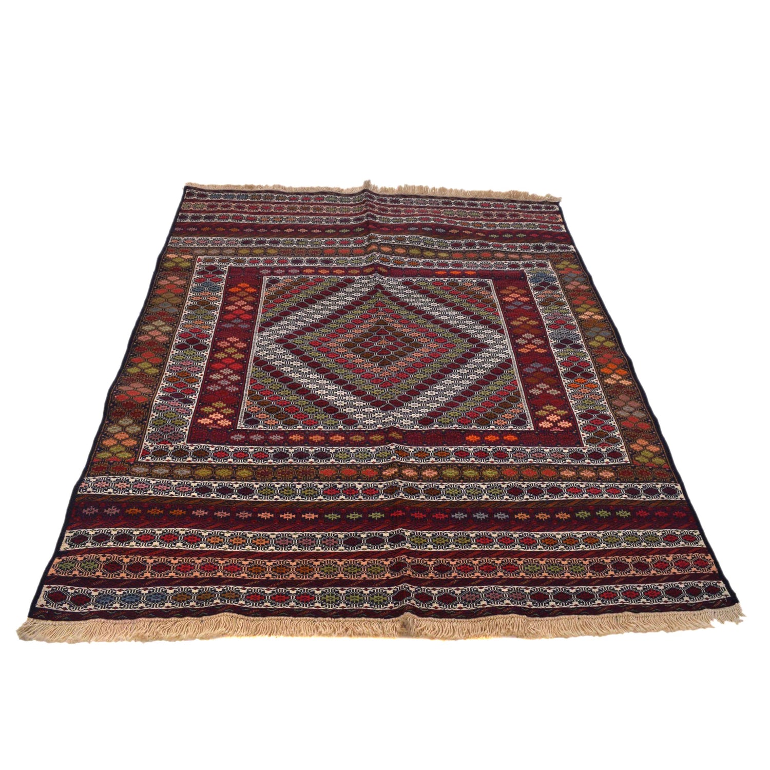 Handmade Maliki Kilim 3' 11" x 5' 7" ft / 119 x 169 cm - No. 6889