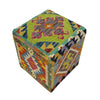 Square Kilim Ottoman Stool - Wool Handmade Seating 1' 3" x 1' 3" ft / 37 x 38 cm - No. AL6